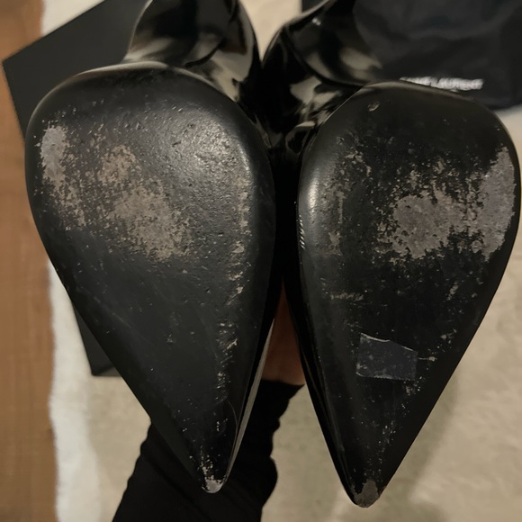 Saint Laurent Black Patent Leather Heels - Picture 3 of 5
